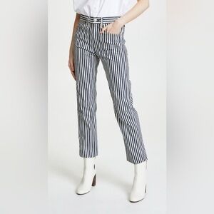 Rag & Bone Indigo Stripe Vintage Straight Jeans